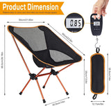 HULIANFU Outdoor Portable Camping Chair Oxford Cloth Folding Lengthen Camping Seat for Fishing BBQ Festival Picnic Beach Ultralight Chair