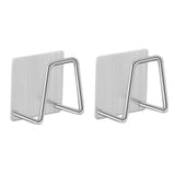 HULIANFU Kitchen Stainless Steel Sink Sponges Holder Self Adhesive Drain Drying Rack Kitchen Wall Hooks Accessories Storage Organizer