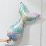 HULIANFU Little Mermaid Party Balloons 32inch Number Foil Balloon Kids Birthday Party Decoration Supplies Baby Shower Decor Helium Globos