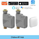 HULIANFU New Tuya Water Flow Monitor WIFI Smart Sprinkler Timer Wireless Water Saving Valve Remote Control Waterting Timer Alexa Google