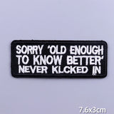 HULIANFU Patches On Clothes Stickers Hippie Rock Stripes Embroidered Patches For Clothing Iron On Patch Skull Biker Stripes for Jackets