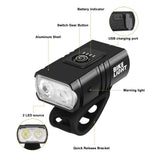 HULIANFU T6 LED Bicycle Light Front USB Rechargeable MTB Mountain Bicycle Lamp 1000LM Bike Headlight Cycling Flashlight Bike Accessories