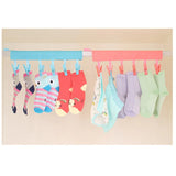 HULIANFU Multifunctional Clothes Hanger Drying Rack Home Decoration Accessories Organizer 6 Clips Hanger Travel Towel Socks Hanger Clip