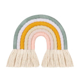 HULIANFU Lines Macrame Rainbow Hanging Ornament DIY Rope Handmade Woven Wall Decor Baby Girls Room Decor Home Nursery Decor