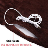 HULIANFU Winter Electric Blankets Heated Shawl Wrap 5V USB Detachable Heated Pad Throw Blanket for Home Office Sofa 45x80cm