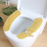 HULIANFU Universal Toilet Seat Stickers With Handles Cartoon Toilet Cushion Pad Washable Household Bathroom Lid Cover Pad Cushion Mat