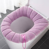 HULIANFU NEW Toilet Seat Mat Set Bathroom Universal Warm Soft Washable Closestool Mat Seat Case Winter Warmer Mat Pad Bidet Covers