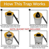 HULIANFU New Reusable Smart Mouse Rat Trap Plastic Bucket Lid Mousetrap Humane Or Lethal Mouse Trap Multi Catch Auto Reset