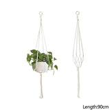 HULIANFU Macrame Handmade Plant Hanger Baskets Flower Pots Holder Balcony Hanging Decoration Knotted Lifting Rope Home Garden Supplies