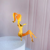 HULIANFU New High Heels Lady Happy Birthday Acrylic Cake Topper Wedding Girls Cake Toppers for 16 18 21 Birthday Party Cake Decorations