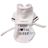 HULIANFU Pet Dog Bathrob Dog Pajamas Sleeping Clothes Soft Pet Bath Drying Towel Clothes for For Puppy Dogs Cats Coat Pet Accessories