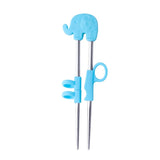 HULIANFU Reusable Stainless Steel Cute Portable Chopsticks For Kids Learning Training Chopsticks Food Sticks Learner Kids Enlightenment