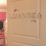 HULIANFU White Wood Letter Alphabet DIY Personalised Name Design Art Crafts Free Standing Xmas Birthday Wedding Party Home Decoration