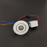 HULIANFU led mini down light 3W 1W dimmable spot light recessed lights ac85-265v ceiling light Aluminium  52mm