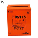 HULIANFU Retro Metal Mailboxes Wall Mounted Mail Box Mailbox Bucket Newspaper Letter Box Post Garden Decoration Garden Supplies