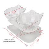 HULIANFU Non-Slip Pet Bowls For Cats Food Cat Water Bowl Double Cat Bowl Dog Bowl Pet Feeding Cat Dogs Feeder Protection Cervical