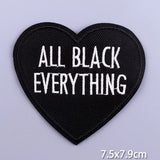 HULIANFU Patches On Clothes Stickers Hippie Rock Stripes Embroidered Patches For Clothing Iron On Patch Skull Biker Stripes for Jackets