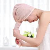 HULIANFU Magic Microfiber Hair Fast Drying Dryer Towel Bath Wrap Hat Quick Cap Turban Dry