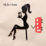 HULIANFU New High Heels Lady Happy Birthday Acrylic Cake Topper Wedding Girls Cake Toppers for 16 18 21 Birthday Party Cake Decorations