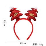 HULIANFU 2023 Cartoon Red Christmas Hair Band Santa Claus Snowman Antlers Headband Merry Christmas Decor Adult Kids Naviidad Gifts Noel Toys