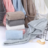 HULIANFU Towel Women Adult Bathroom Absorbent Quick-Drying Bath Thicker Shower Long Curly Hair Cap Microfiber Wisp Dry Head Hair Towel