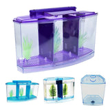 HULIANFU Multifunctional Acrylic Split Fish Tank Breed Box with LED Light Imitation Plant Fish Tank Acrylic Non-toxic Aquariums