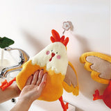 HULIANFU Lovely Cartoon Handkerchief Towel Hanging Absorbent Coral Velvet Wipe a Towel Household Kitchen Quick Drying Hand Cloth