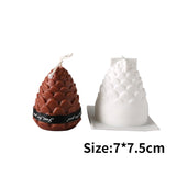 HULIANFU Scented Candle Mold DIY Wool shape Candle Silicone Casting Mold Handmade Candle Soap Making Wax Mold Handcraft Home Decoration