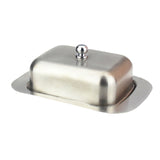 HULIANFU Stainless Steel Butter Dish Box Container Cheese Server Storage Keeper Tray With Lid Fresh Keeping Container Kitchen Dinnerware