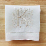 HULIANFU Letters Embroidery  Table Napkin  White Wedding Party Holiday  Decorative  Towel  Rectangular  Hand Towels