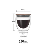 HULIANFU JANKNG Heat-Resistant Double Wall Glass Cup Beer Coffee Cup Set Handmade Beer Tumbler Mug Tea Whiskey Mugs Transparent Drinkware