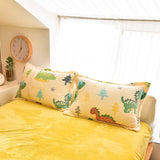 HULIANFU JUSTCHIC Cartoon Dinosaur Duvet Cover Kids Adult Single Queen King Size Quilt Cover Pillow Case Winter Warm Comforter Cover