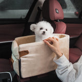 HULIANFU Puppy Cat Bed for Car Portable Dog Bed Travel Dog Carrier Protector for Samll Dogs Safety Car Central Control Pet Seat Chihuahua