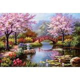 HULIANFU Villa Scenery DIY 5D Diamond Painting Full Round Resin Mosaic Landscape Diamond Embroidery Picture Rhinestone Home Decor Gift