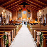 HULIANFU Wedding Aisle Runner Carpet Rugs Indoor Outdoor Festival Film Party Celebration White Wedding Carpet Elegant Wedding Decoration