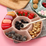 HULIANFU Multi-function Plastic Fruit Plate Dessert Tray Plate Snack Dish 6 Compartments High Quality