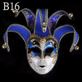 HULIANFU Newly High-end Venetian Masquerade Mask Mask Europe and The United States Halloween Clown Mask Show Supplies