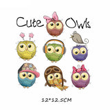 HULIANFU Iron on Cute Animal Patches Set for Clothing DIY T-shirt Applique Vinyl Unicorn Heat Transfer Clothes Stickers Thermal Press T