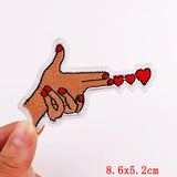 HULIANFU Mushroom Applique Embroidered Patches On Kids Clothes DIY Iron On Patches Cartoon Patches For Clothing Stickers Animal Badges
