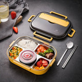HULIANFU Stainless Steel Lunch Box For Kids Food Storage Insulated Lunch Container Japanese Snack Box Breakfast Bento Box With Soup Cup