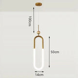 HULIANFU Nordic creative LED Pendant lamp 360 ° glow Bedroom Bedside Art Single Head lamp Postmodern Hanging light Luxury Circular lamp