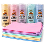 HULIANFU Pet PVA Imitation Deerskin Towel  Quick-Drying Super Absorbent Cat Dog Bath Towels Barreled Multifunctional Cleaning Supplies