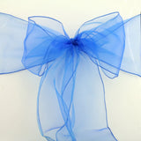 HULIANFU Organza Chair Sashes Bow Chair Covers Organza Fabric DIY Knot Chair Tie for Party Events Wedding Decoration 18cmx275cm