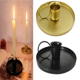 HULIANFU Retro Metal Candlestick Candle Holders Modern Home Decoration Glamorous Chic Wedding Table Decoration Desktop Accessories