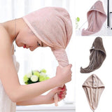 HULIANFU Magic Microfiber Hair Fast Drying Dryer Towel Bath Wrap Hat Quick Cap Turban Dry