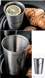 HULIANFU NorthernEurope Ins Industry Style 304 Stainless Steel Spray Paint Beer Cup Cold Water Drinks Cup Household Office Use Gargle Cup