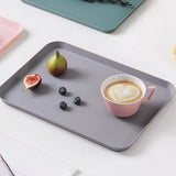 HULIANFU Nordic Simple Rectangular Fruit Dessert Plastic Storage Tray Kitchen Supplies Fruit Plate Restaurant Hotel Bread Pans Tray