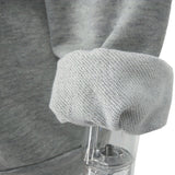 Gray Streetwear Loose Casual Woman Hoodie O Neck Pullovers Long Sleeve Autumn Elastic Women Sweatshirt Tops  Fashion