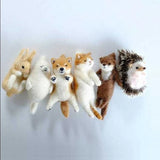 HULIANFU Non-finished  Pick Up Lovely Akita Dog Cat Panda Raccoon Rabbit Animal Wool Needle Felting Package material DIY Felted Kits