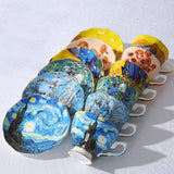 HULIANFU The New Van Gogh Art Painting Coffee Mugs The Starry Night Sunflowers The Sower Irises Saint-Remy Coffee Tea Cups
